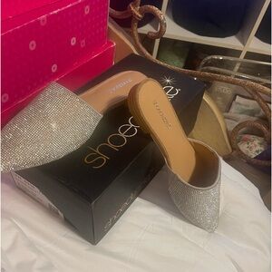 Sparkle flats size 10 new never worn outside